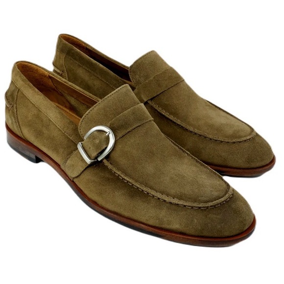 Alan Payne Daytona Madero Tan Suede Loafers Size 9.5